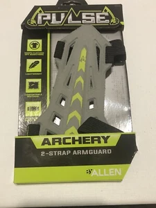 Pulse Archery 2-strap Armguard By: Allen Gray And Green, New - Picture 1 of 2