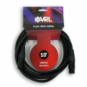 Elite Core VRL VRLDM53P10 5 Pin DMX Cable 10 Ft, New! - Picture 1 of 1