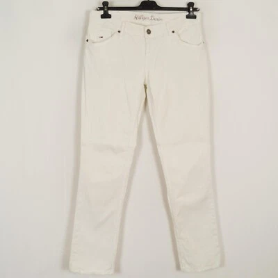 HILFIGER DENIM VICTORIA Women Jeans Size W34 L32 Regular Straight Fit White — 第 1/4 张图片