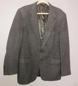 Vtg Allen Solly Coat Mens 42R Jacket Wool Grandpacore Dark Academia Made in USA - Picture 1 of 12