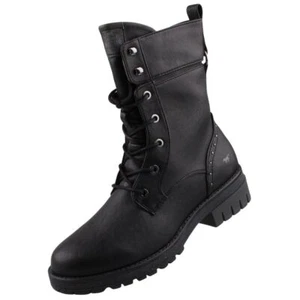 Mustang Mujer Botines Cordones Negro 1397504/9 Forro Fleece - Imagen 1 de 7