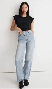 Nuevos Jeans Madewell Molly Dickson Crossover Algodón Pierna Recta Talla 25 Rectos - Imagen 1 de 15