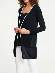 HEINE Damen Strick-Twinset, schwarz-offwhite - Picture 1 of 4