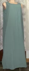 Oh My Gauze Sylvia Dress Maxi Sleeveless Lagenlook Beach Agave Cotton 3 XXL NWT - Picture 1 of 7