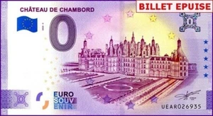UEAR / CHATEAU DE CHAMBORD / BILLET 0 € / NULL EURO-SCHEIN / 0 € 2020-3 - Picture 1 of 1