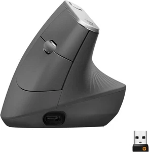 Logitech MX Vertical Ergonomic Mouse, Multi-Device, Bluetooth or 2.4GHz Wireless - Picture 1 of 13