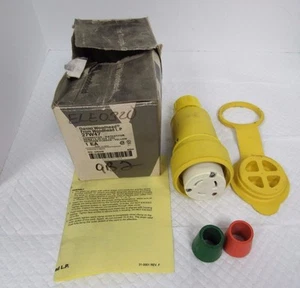 CONECTOR WOODHEAD 27W47-WATERTITA NEMA L5-20 20A 125V GOMA NEOTEX AMARILLO - Imagen 1 de 9