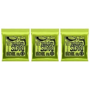 3 Packs Ernie Ball Regular Slinky 10-46 Electric Guitar Strings 2221 - Picture 1 of 1