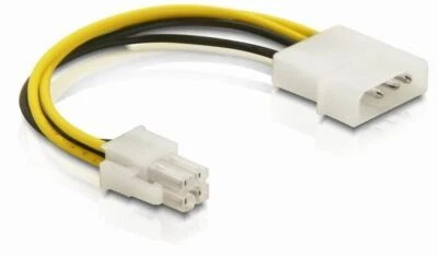 Brand new 25cm Molex to PENTIUM 4 POWER Adaptor Cable P4 12V 4 Pin ATX - Image 1 of 3