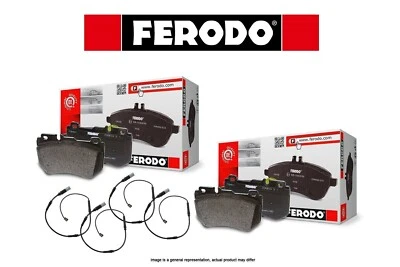 FRONT + REAR SET Ferodo Premium Disc Brake Pads and Sensors FE107138 - Image 1 of 3