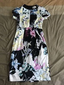Veronica Maine Size 6 Floral Work Party Designer Dress Knee Length Pencil - Picture 1 of 5