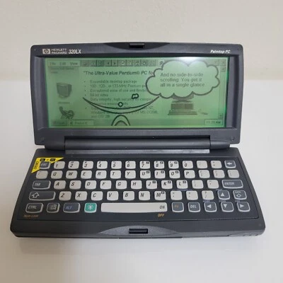 RARO PC PORTÁTIL HP 320LX PDA Palmtop 1997 de colección con base y cargador Foto 1 de 4