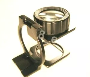 2 Units of 10x Mag Professional Heavy Steel Fold Loupe / Linens Tester - Bild 1 von 8