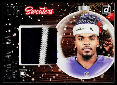 2020 Donruss #SW-DD Devin Duvernay Rookie Holiday Sweater - Image 1 of 2