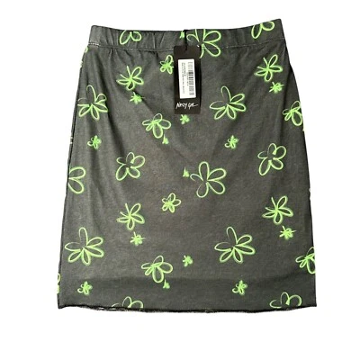 Minifalda Nasty Gal para mujer EE. UU. 4 negra de malla con estampado floral nueva con etiquetas Foto 1 de 4