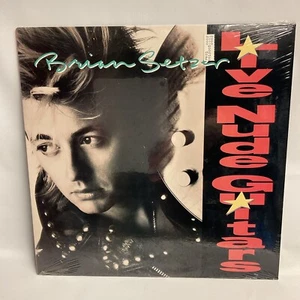 BRIAN SETZER Live Nude Guitars LP EMI Records vinyl Rockabilly FACTORY SEALED - Picture 1 of 3