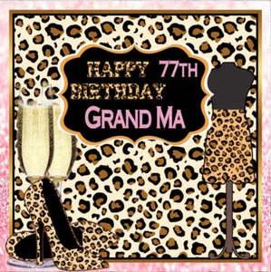 LEOPARD PRINT MILESTONE AGE PERSONALISED BIRTHDAY PARTY BANNER BACKDROP - Bild 1 von 4