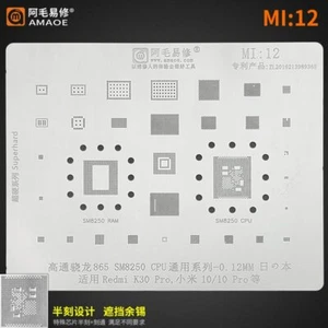 Plantilla Reballing Amaoe Mi12 BGA para Xiaomi 10/10Pro Redmi K30 Pro 865 SM8250 - Imagen 1 de 1