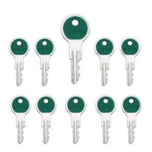 10PCS NG100 Tractor & Equipment Key Fits Many Brands Grove Vermeer Cushman Huber - Picture 1 of 4