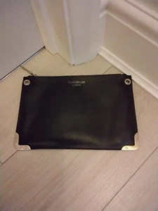 Russell & Bromley Black Textured Leather Slim Pouch. - Picture 1 of 5