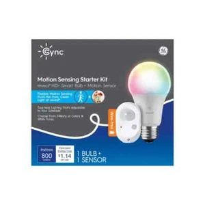 Cync Smart Light Bundle 9.5 Watt Led Bulb + Motion Sensor - Picture 1 of 2
