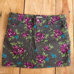 I Love H81 Los Angeles minigonna denim floreale 27marrone - Foto 1 di 5