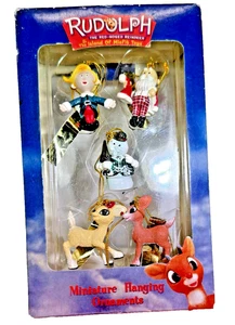 Enesco Rudolph The Red Nosed Reindeer 5 Piece Mini Christmas Ornament Set - Picture 1 of 11