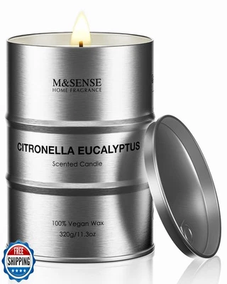 MandSENSE Scented Candle, Citronella Eucalyptus Medium Jar Candle for Men, 70 - Image 1 of 4