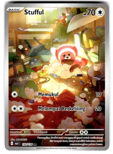 Pokemon Indonesian Mega Evolution Card 150/126 Stufful Art Rare - Picture 1 of 4
