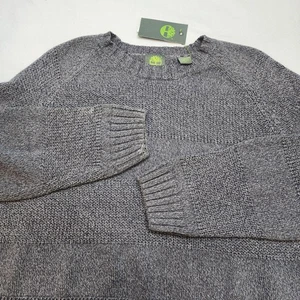 TIMBERLAND Men's Cotton Cable Knit Gray Sweater Sz XL NWT - Picture 1 of 6