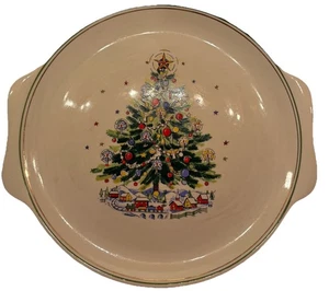 Plato/pastel vintage para servir Nochebuena - - Imagen 1 de 2