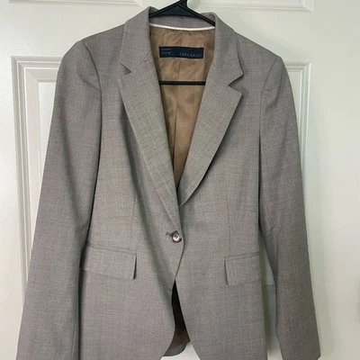Chaqueta Blazer Zara Básica Clásica Elegante Gris Ropa de Negocios Mujer Talla S Foto 1 de 4