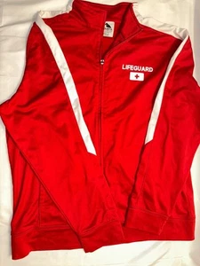 (Logo) Lifeguard Red Augusta Sportswear Adult Large Zip Pockets - Picture 1 of 7