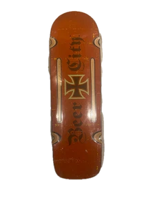 Beer City Iron Cross Rails 9.50in Shaped Skateboard Deck - Picture 1 of 2