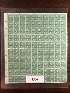 804 US Mint Sheet, 1 cent George Washington, Mint NH - Picture 1 of 3