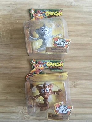 Figura de acción Jakks Pacific CRASH BANDICOOT PLATA BRONCE RARA NUEVA Head Start Foto 1 de 2