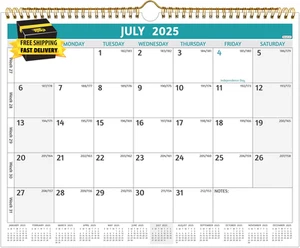 Calendario de pared 2025-2026 - julio 2025 - diciembre 2026, calendario de 18 meses 2025-2026, 14,5 - Imagen 1 de 7