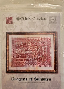 Dragons Of Sumatra Ink Circles Cross Stitch Pattern - Picture 1 of 2