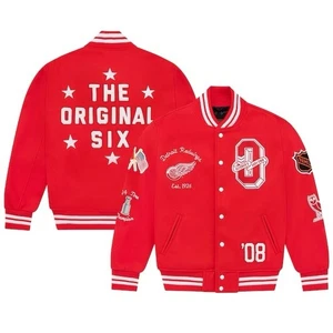 OVO x NHL Detroit Red Wings Varsity Letterman Jacket NWT Sold Out Exclusive Sz M - Picture 1 of 24