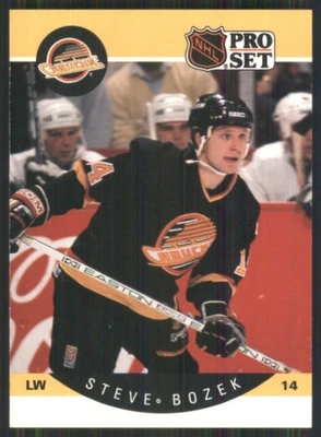 1990-91 Pro Set #293 Steve Bozek Vancouver Canucks 3215 Foto 1 de 2