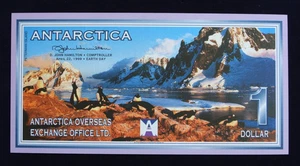 Billete de 1 dólar Antártida 1999 oficina de cambio en el extranjero sin circular - Imagen 1 de 4