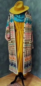 Peruvian Connection Agas Strick Alpaka Kapuze Maxi Mantel XL Neu mit Etikett - Bild 1 von 19