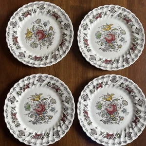 4 Vintage Motts Bouquet Dinner Plates, 9-3/4"; Staffordshire, England; Beautiful - Picture 1 of 12