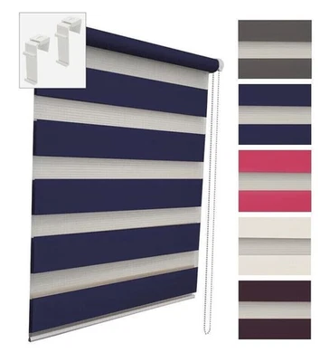 Doppelrollo Rollo auf Maß Klemmfix ohne Bohren Fenster Tür Sonnenschutz Innen - Bild 1 von 4