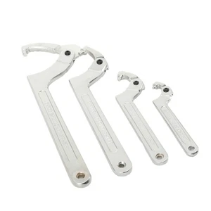 4-Pc Chrome Vanadium Adjustable Hook Wrench Set for Hydraulic Rams and Machines - Picture 1 of 12