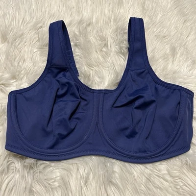 Wacoal 38D Sports Bra Blue Simone Maximum Support 855170 Underwire - Image 1 of 4