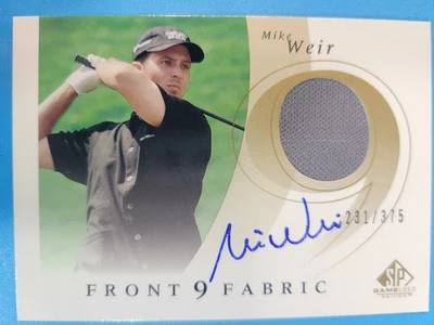 Mike Weir 2002 SP Game Used Front 9 Fabric /375 Autograph #F9S-MW - Image 1 of 2