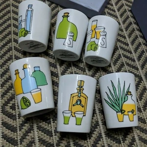 Margarita Set Of 6 Porcelain Tequila cups - Picture 1 of 8