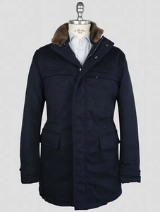 NEW CESARE ATTOLINI BLUE CASHMERE COAT US 42 - EU 52 CA45 - Picture 1 of 6