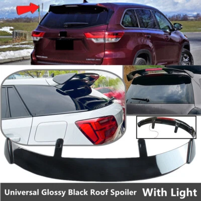 Universal For 14-19 Toyota Highlander Rear Roof Spoiler Modified Wing W/ Light — 第 1/4 张图片